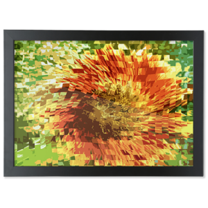 Framed A2 Fine Art Print - Landscape/Black Sunflower A2