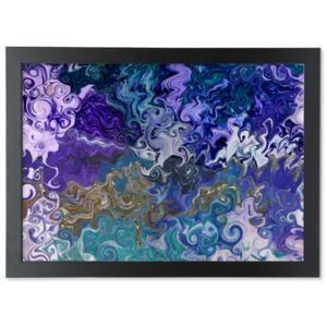Framed A2 Fine Art Print - Landscape/Black Purple Meditation A2