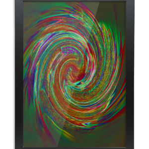 Framed A2 Fine Art Print - Portrait/Black Vortex 2