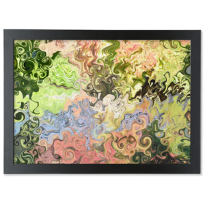 Framed A2 Fine Art Print - Landscape/Black Meditation in Green A2