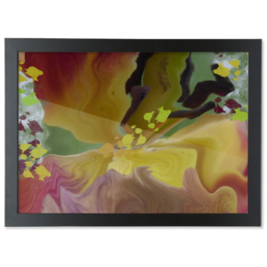 Framed A2 Fine Art Print - Landscape/Black Abstrac2 A2